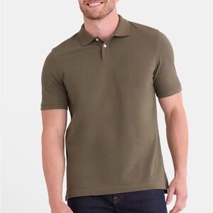 GEORGE Mens Polo Shirt Size 3X 54-56  Short Sleeves 98% Cotton 2% Spandex New